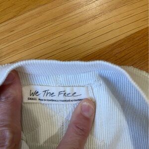 We The Free Cream Ribbed Tank Top